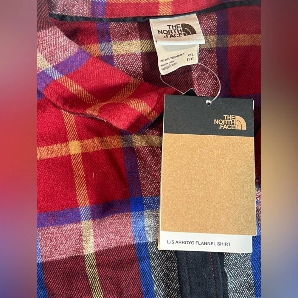 NWT XXL The North Face Arroyo Flannel Red Plaid Warm Standard Fit Shirt